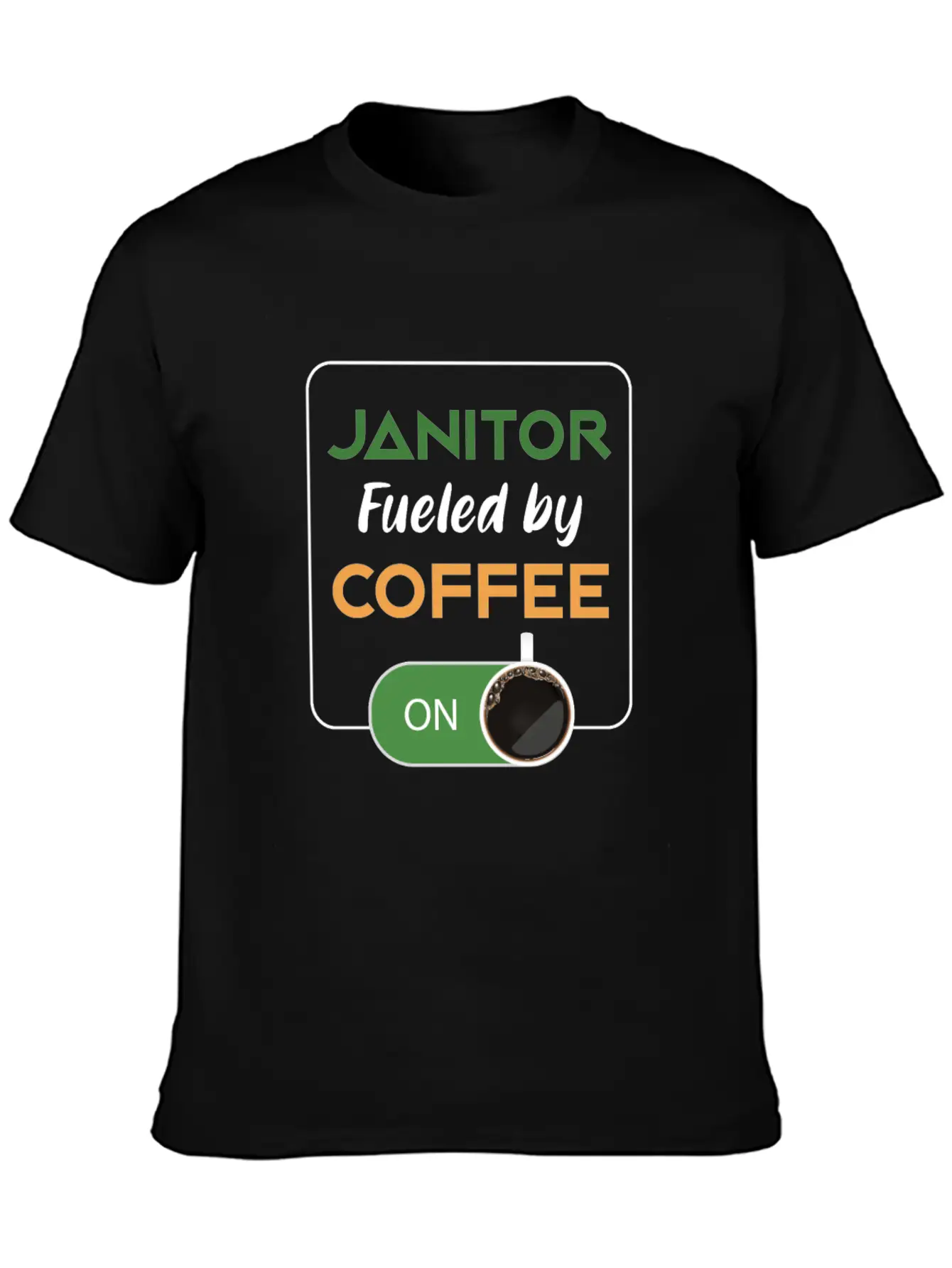 Janitor Fueled By Coffee Cleaners Cleaning Gift Breathable Graphic T-Shirt – Perfect For Casual Days