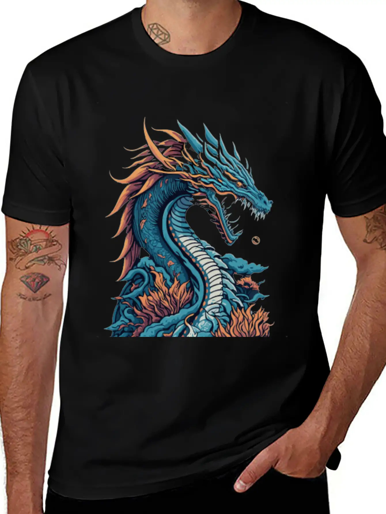 Japanese Dragon Unisex Casual T-Shirt – Clean Design For Daily Comfort