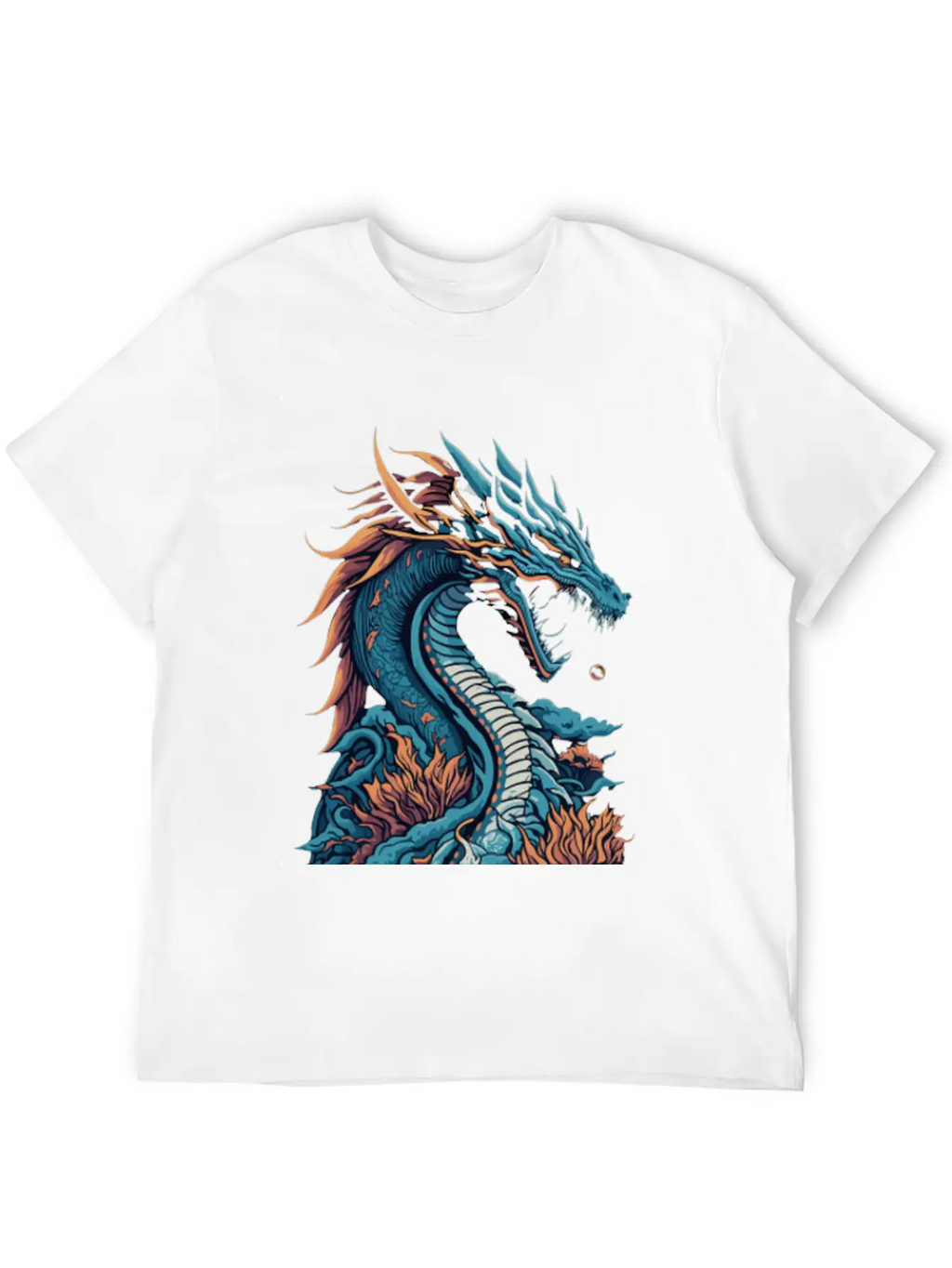Japanese Dragon Unisex Casual T-Shirt – Clean Design For Daily Comfort