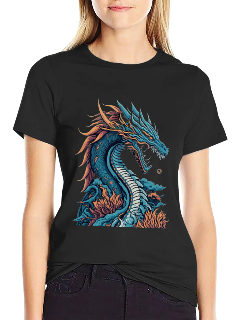 Japanese Dragon Unisex Casual T-Shirt – Clean Design For Daily Comfort