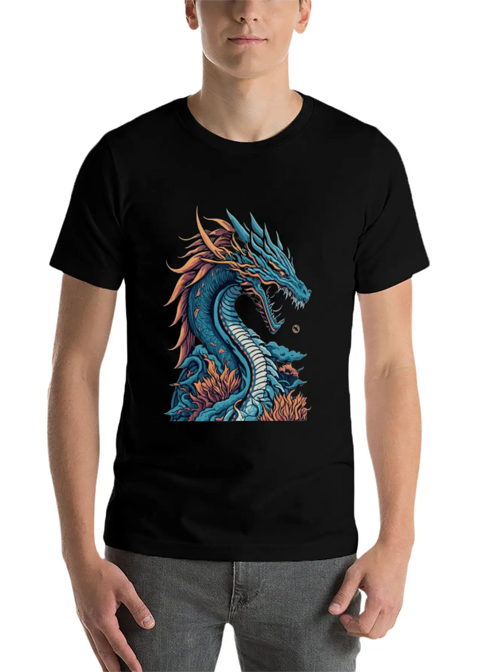 Japanese Dragon Unisex Casual T-Shirt – Clean Design For Daily Comfort