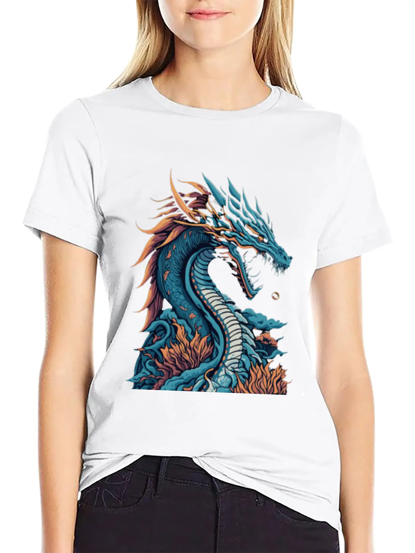 Japanese Dragon Unisex Casual T-Shirt – Clean Design For Daily Comfort