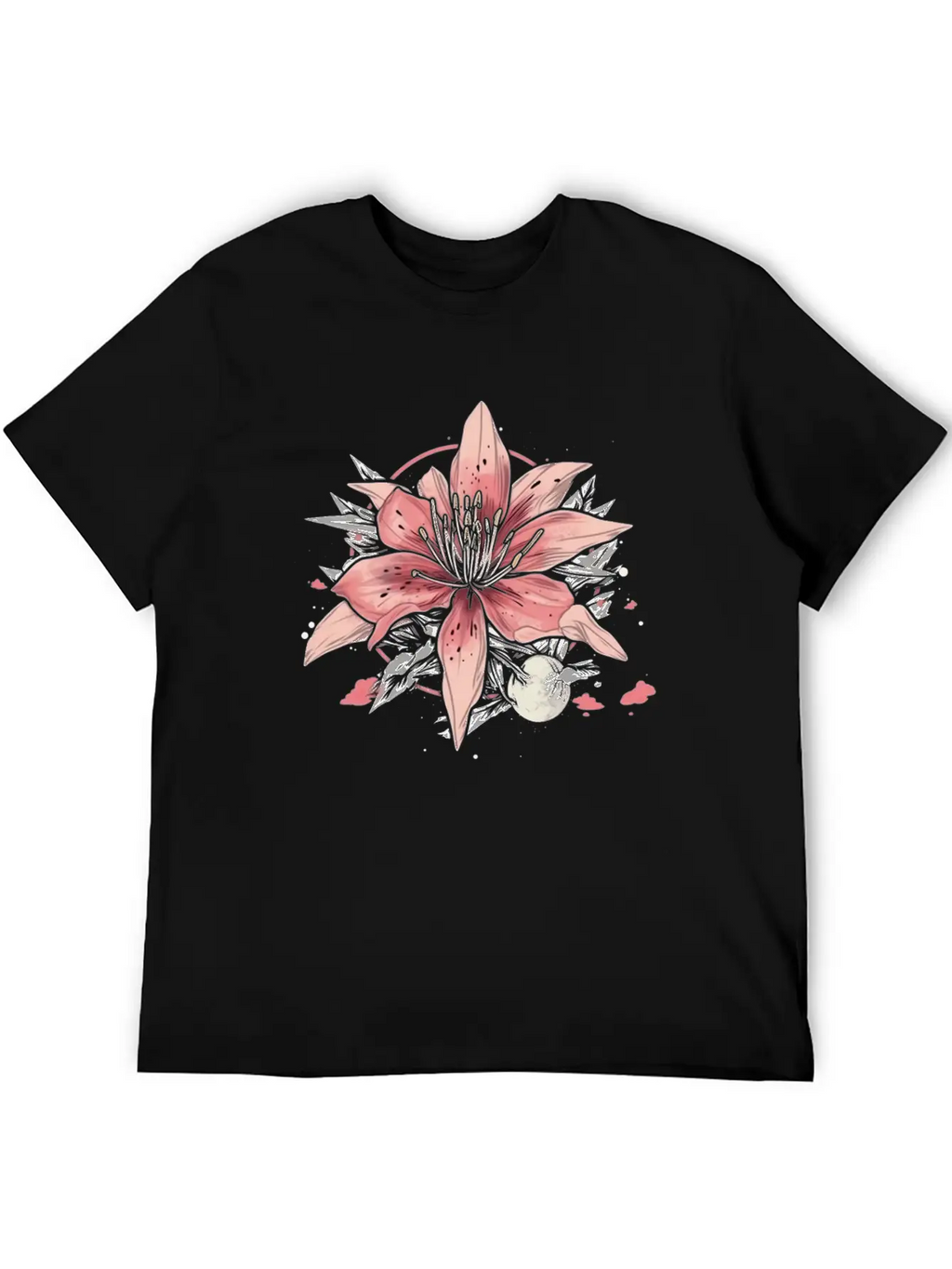 Japanese Spider Lily Soft Anime Aesthetic Flower Essential Cotton Tee For Daily Outfits – Unisex Style