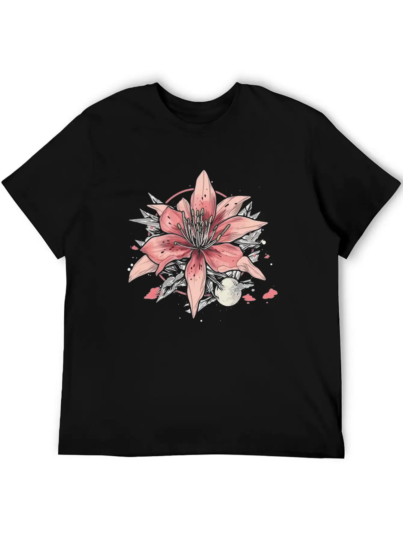 Japanese Spider Lily Soft Anime Aesthetic Flower Essential Cotton Tee For Daily Outfits – Unisex Style