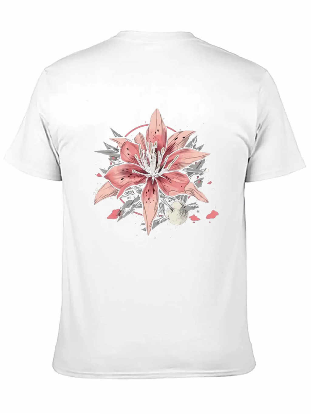 Japanese Spider Lily Soft Anime Aesthetic Flower Essential Cotton Tee For Daily Outfits – Unisex Style