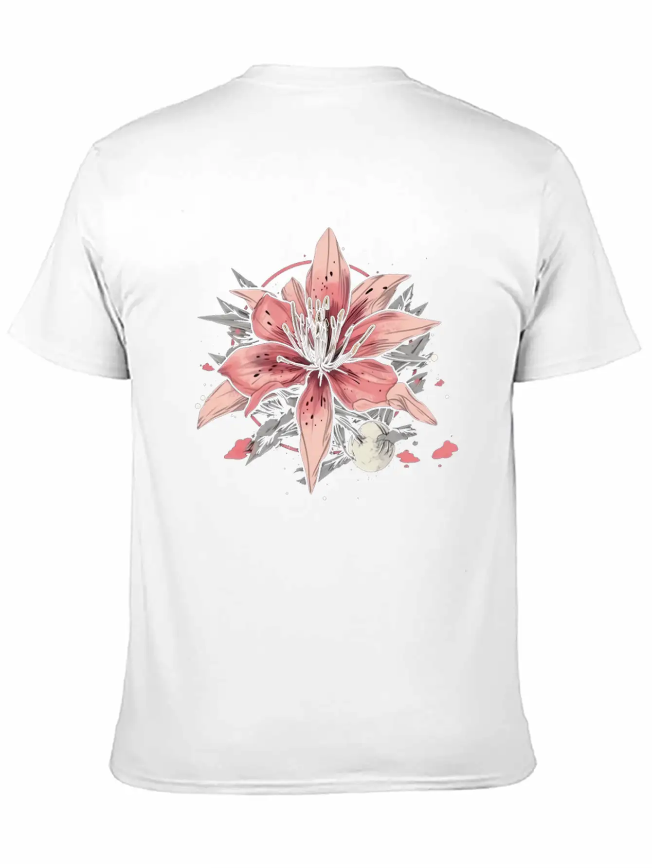 Japanese Spider Lily Soft Anime Aesthetic Flower Essential Cotton Tee For Daily Outfits – Unisex Style