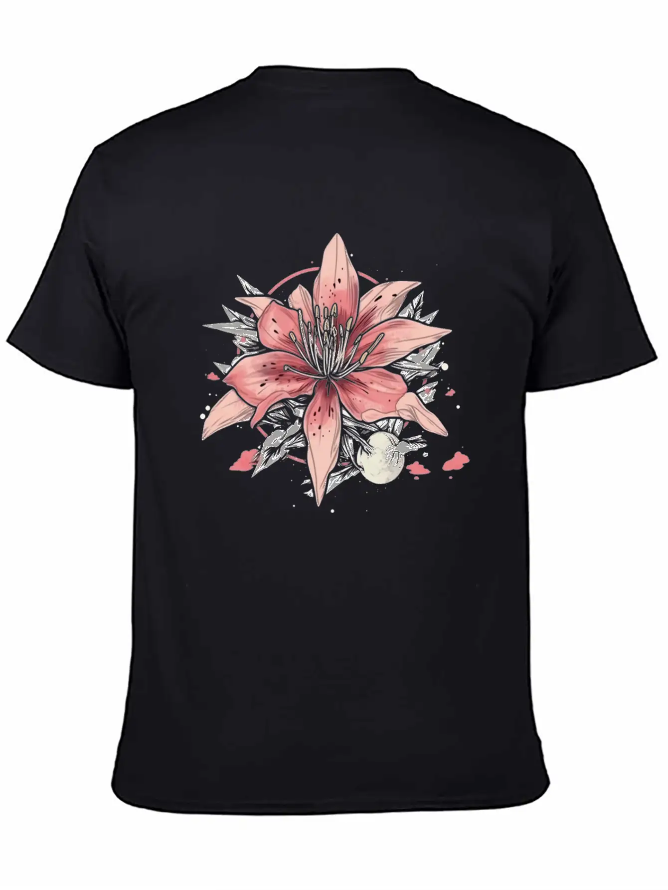 Japanese Spider Lily Soft Anime Aesthetic Flower Essential Cotton Tee For Daily Outfits – Unisex Style