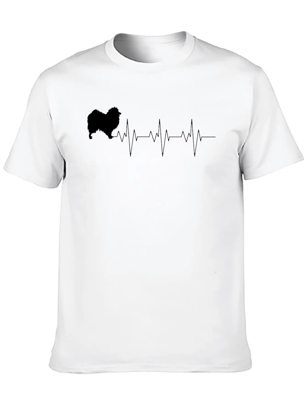 Japanese Spitz Dog Heart Beat Gift Shirt Relaxed Everyday Tee – Lightweight And Durable Cotton
