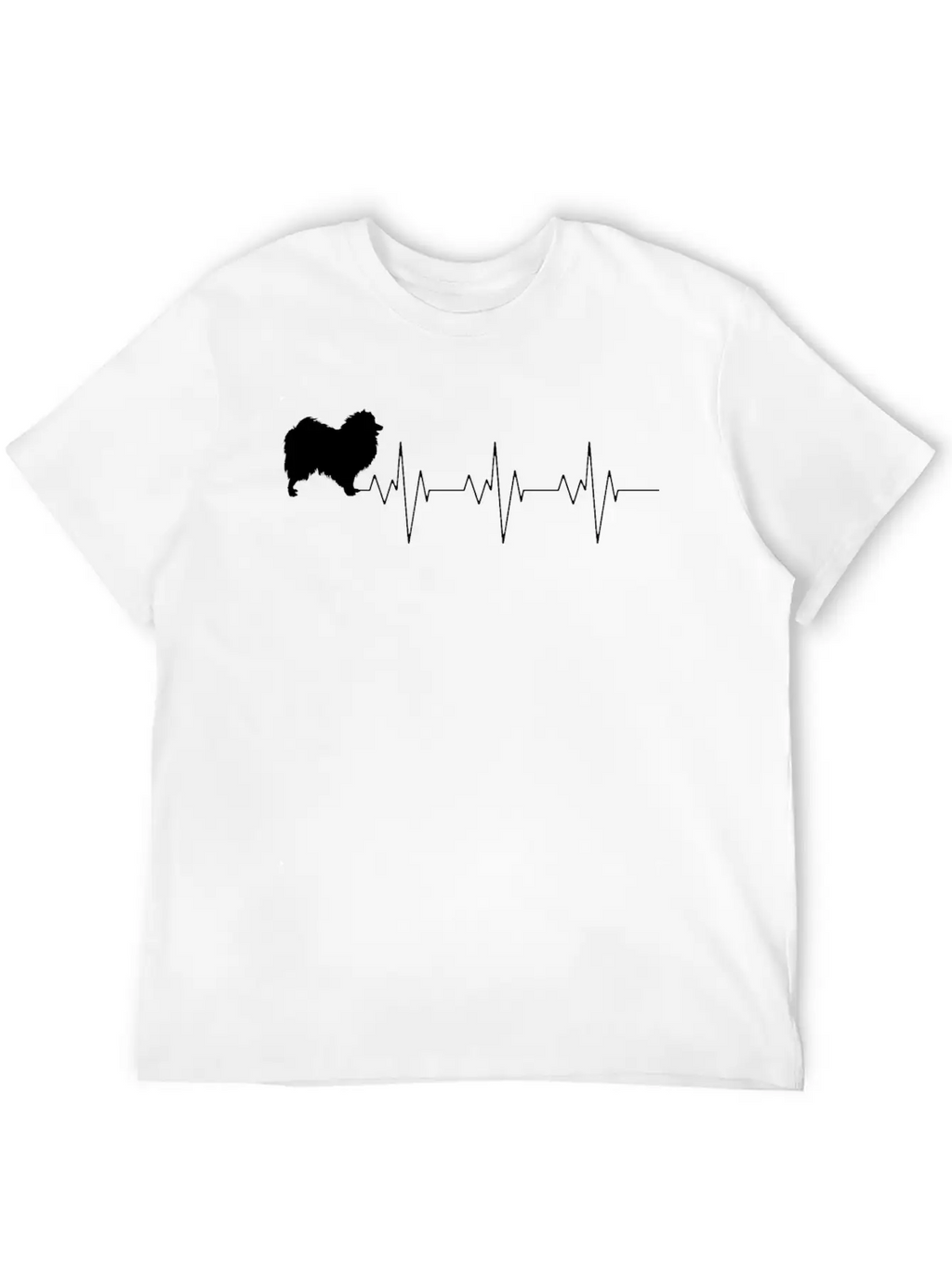 Japanese Spitz Dog Heart Beat Gift Shirt Relaxed Everyday Tee – Lightweight And Durable Cotton