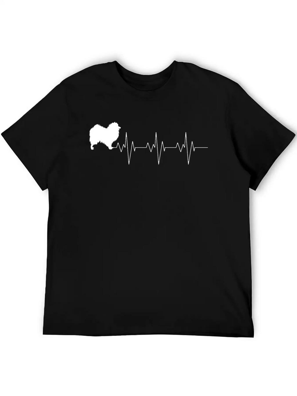 Japanese Spitz Dog Heart Beat Gift Shirt Relaxed Everyday Tee – Lightweight And Durable Cotton