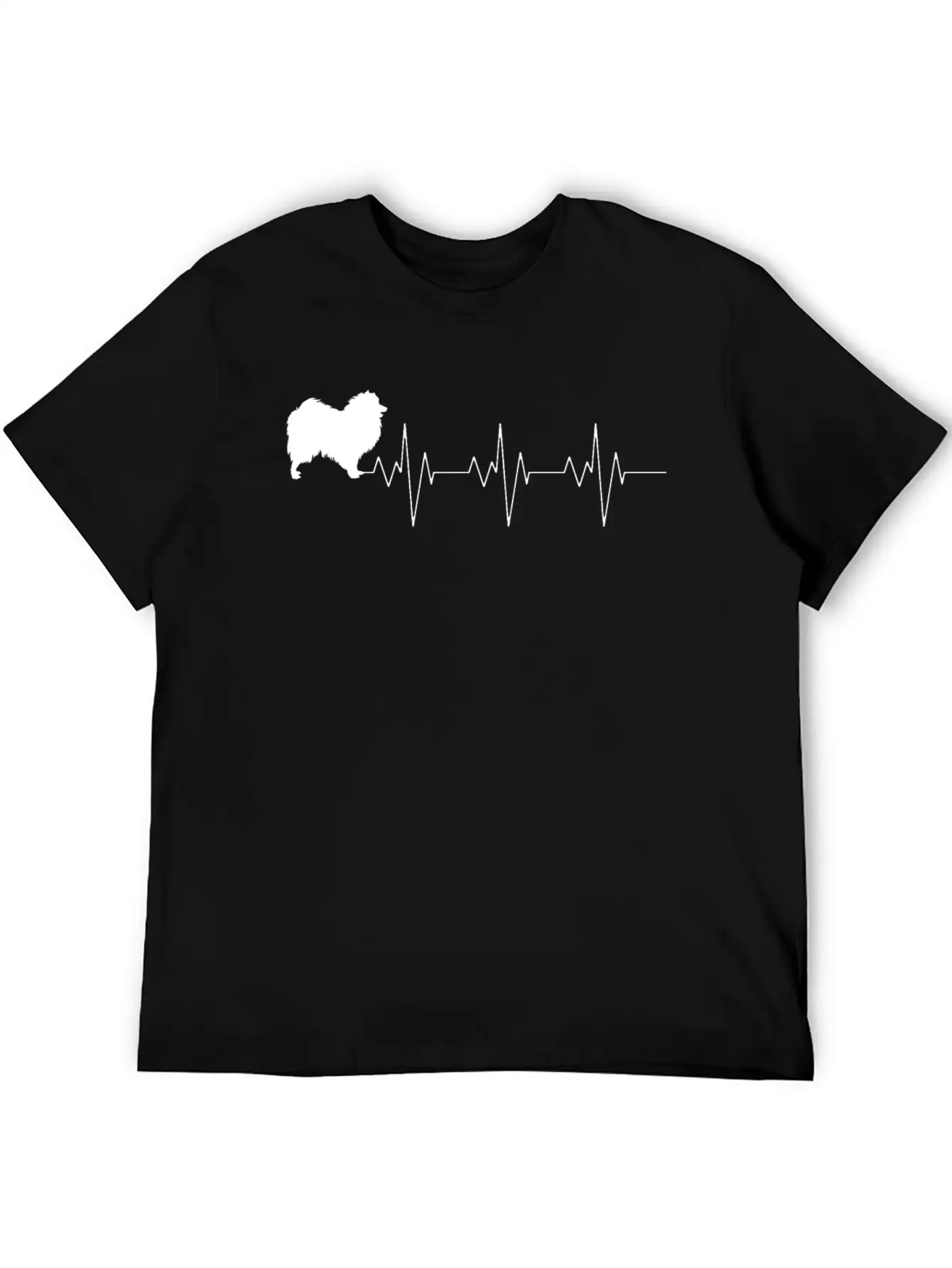 Japanese Spitz Dog Heart Beat Gift Shirt Relaxed Everyday Tee – Lightweight And Durable Cotton