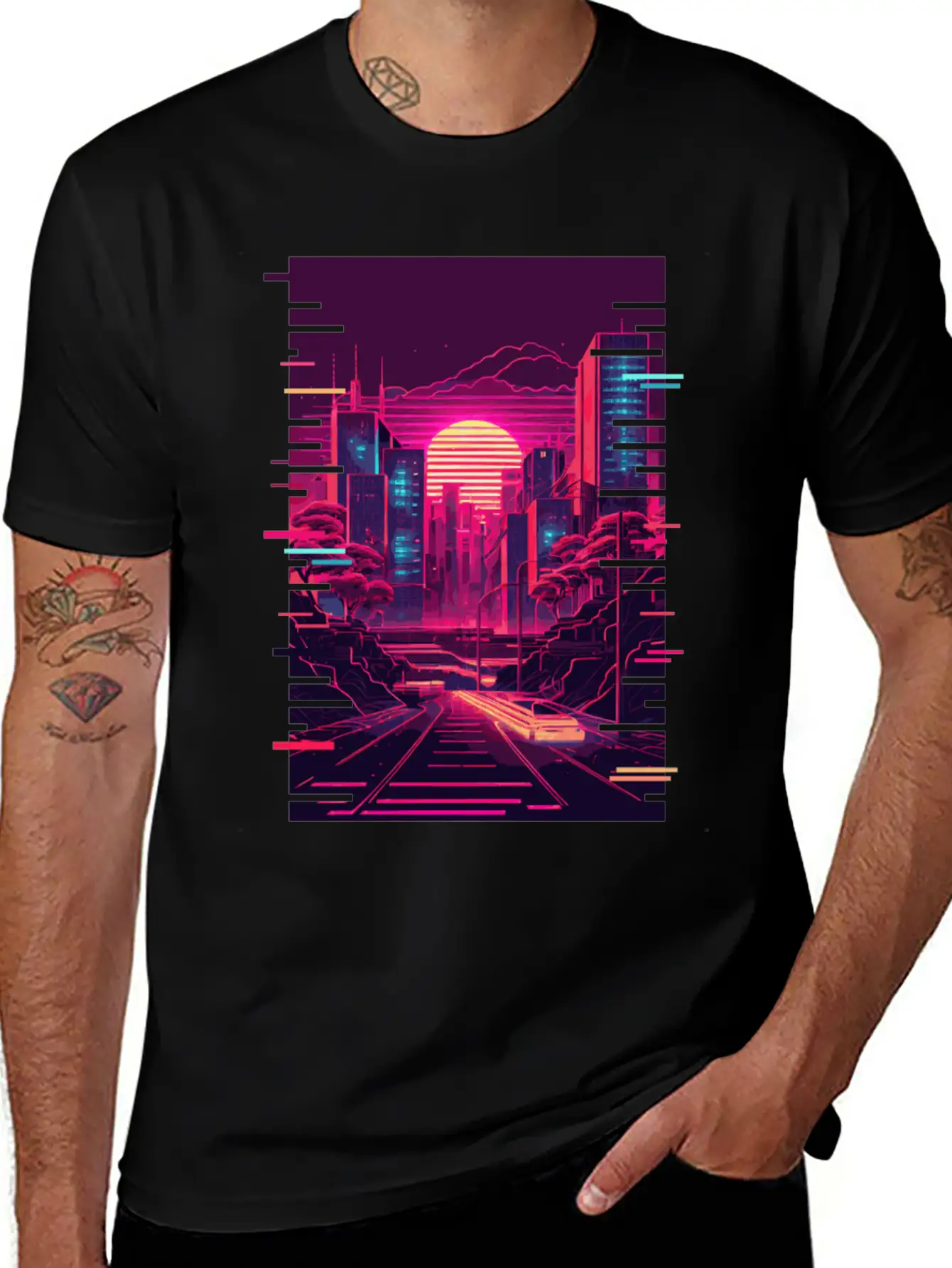 Japanese Vaporwave City Tokyo Urban Futurism Aesth Unisex Casual T-Shirt – Clean Design For Daily Comfort