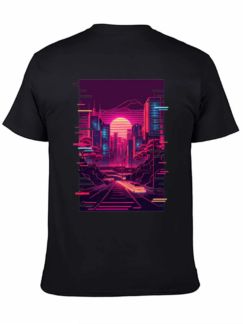 Japanese Vaporwave City Tokyo Urban Futurism Aesth Unisex Casual T-Shirt – Clean Design For Daily Comfort