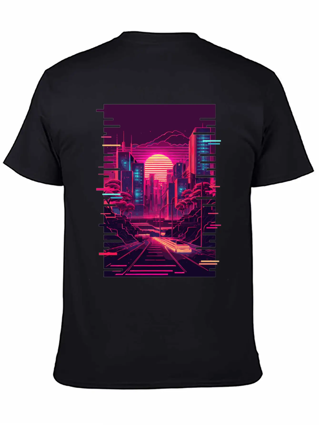 Japanese Vaporwave City Tokyo Urban Futurism Aesth Unisex Casual T-Shirt – Clean Design For Daily Comfort