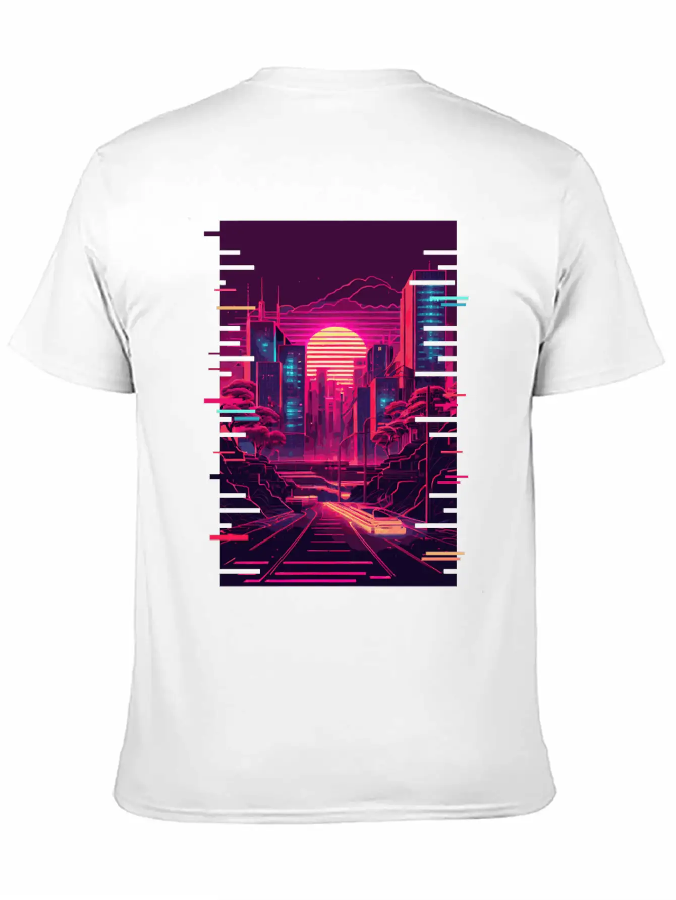 Japanese Vaporwave City Tokyo Urban Futurism Aesth Unisex Casual T-Shirt – Clean Design For Daily Comfort