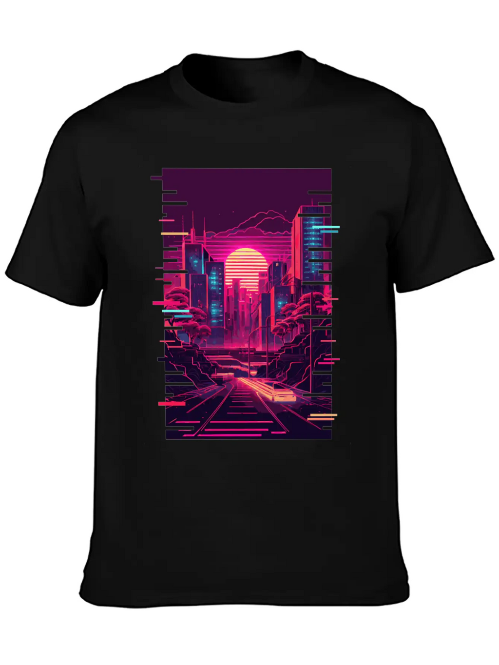 Japanese Vaporwave City Tokyo Urban Futurism Aesth Unisex Casual T-Shirt – Clean Design For Daily Comfort