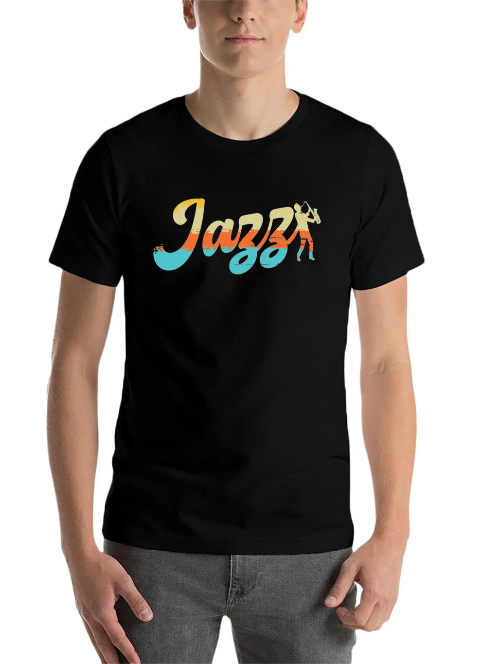 Jazz Classic Song Saxophone Wind Instrument Sounds Relaxed Everyday Tee – Lightweight And Durable Cotton