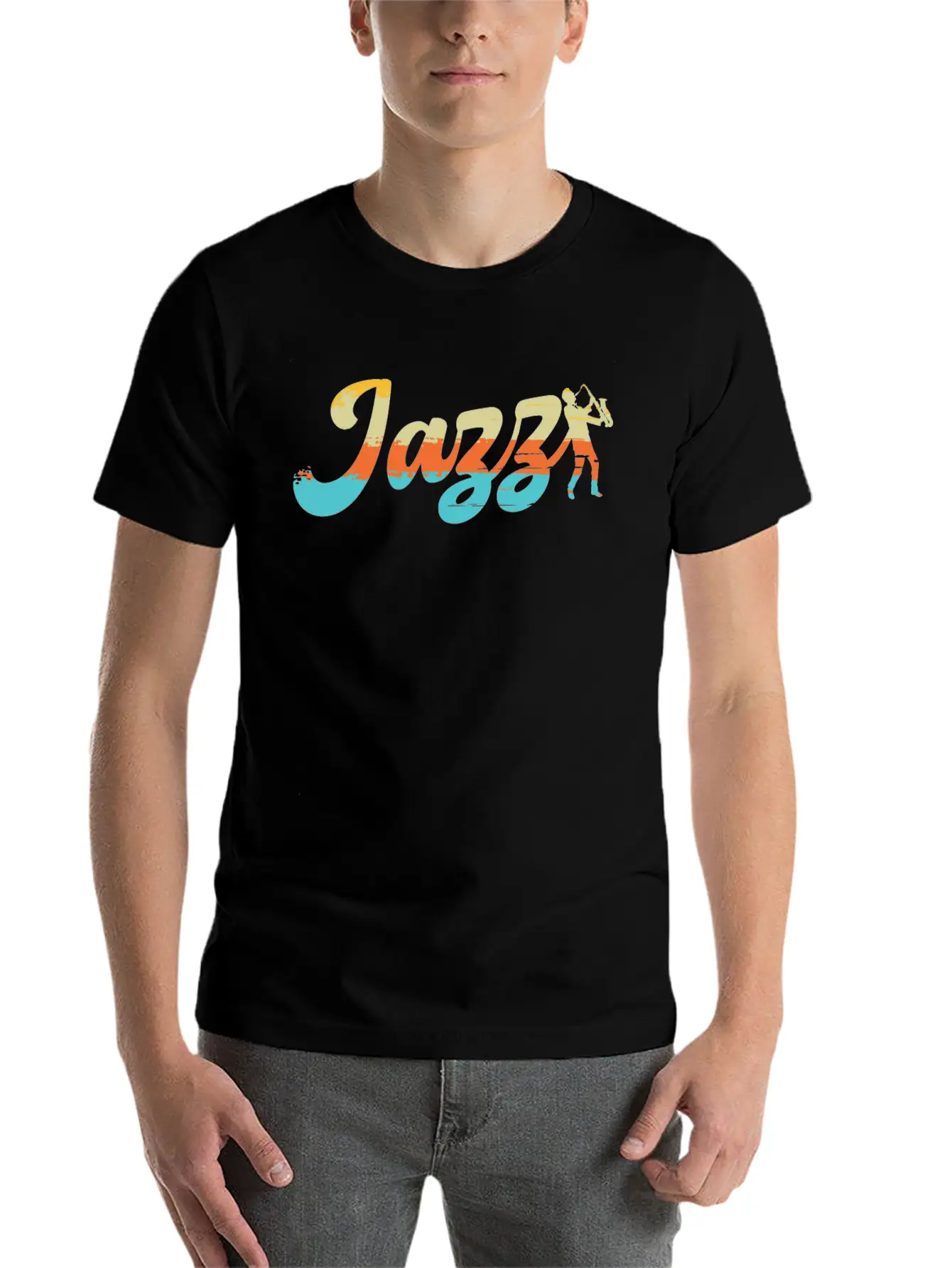 Jazz Classic Song Saxophone Wind Instrument Sounds Relaxed Everyday Tee – Lightweight And Durable Cotton