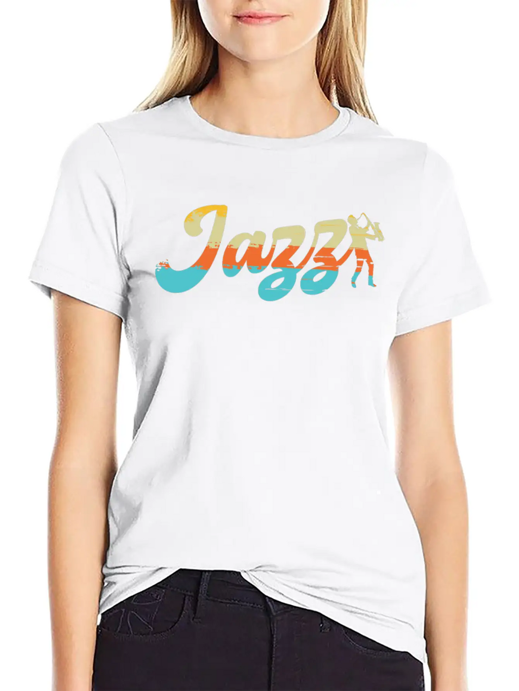Jazz Classic Song Saxophone Wind Instrument Sounds Relaxed Everyday Tee – Lightweight And Durable Cotton