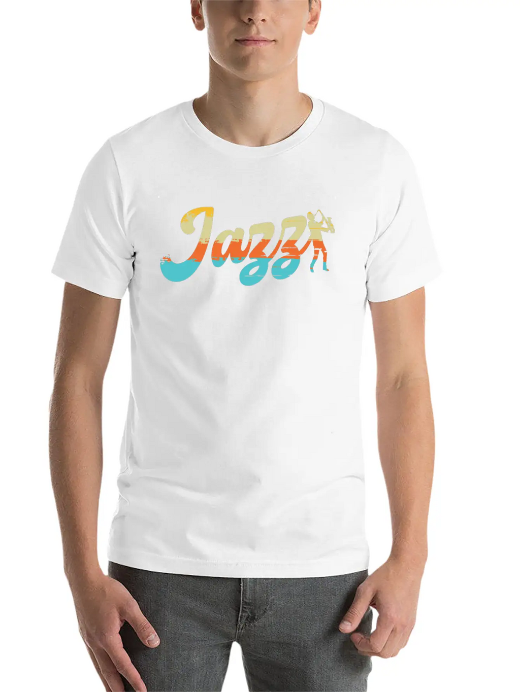 Jazz Classic Song Saxophone Wind Instrument Sounds Relaxed Everyday Tee – Lightweight And Durable Cotton