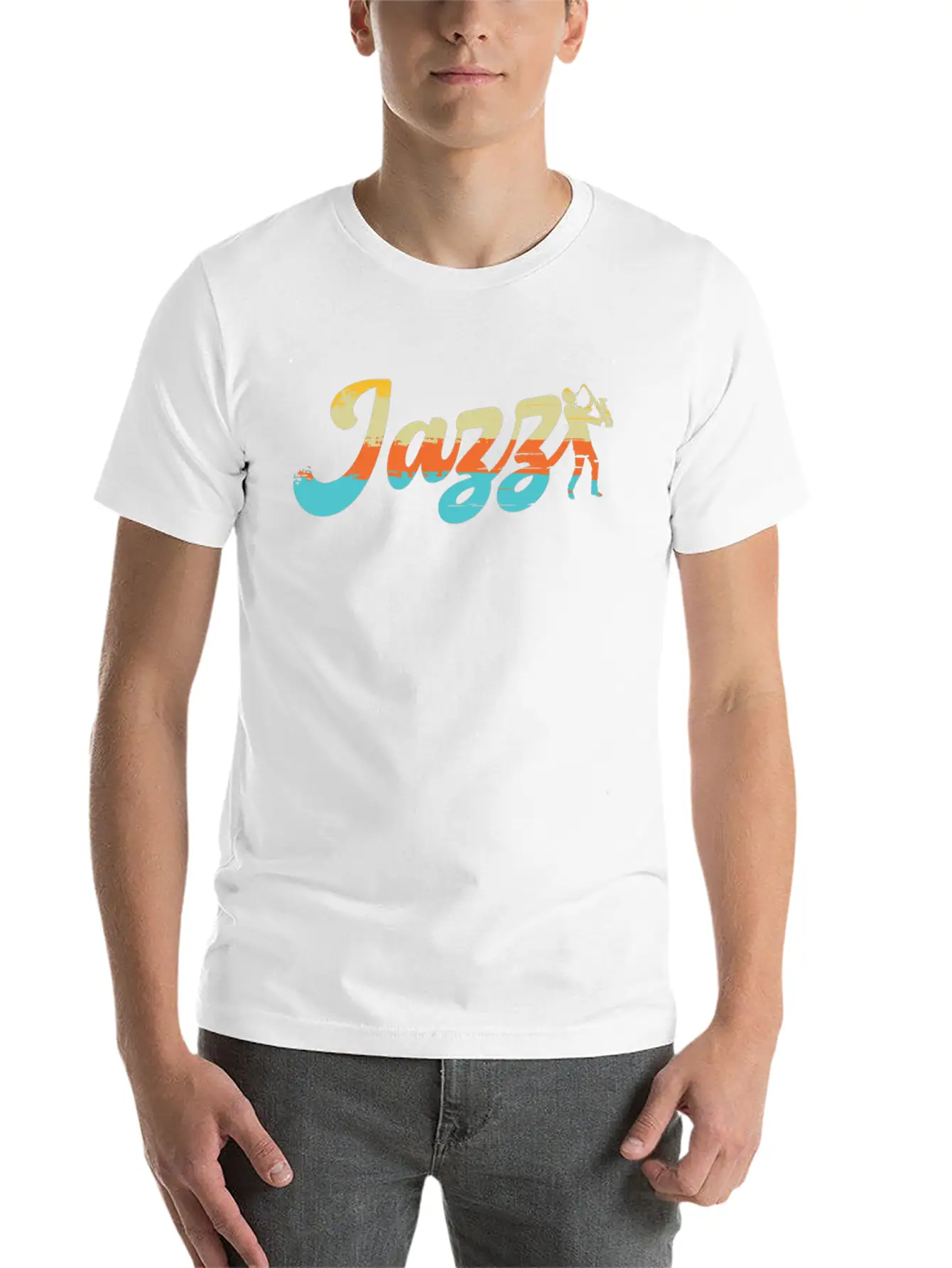 Jazz Classic Song Saxophone Wind Instrument Sounds Relaxed Everyday Tee – Lightweight And Durable Cotton