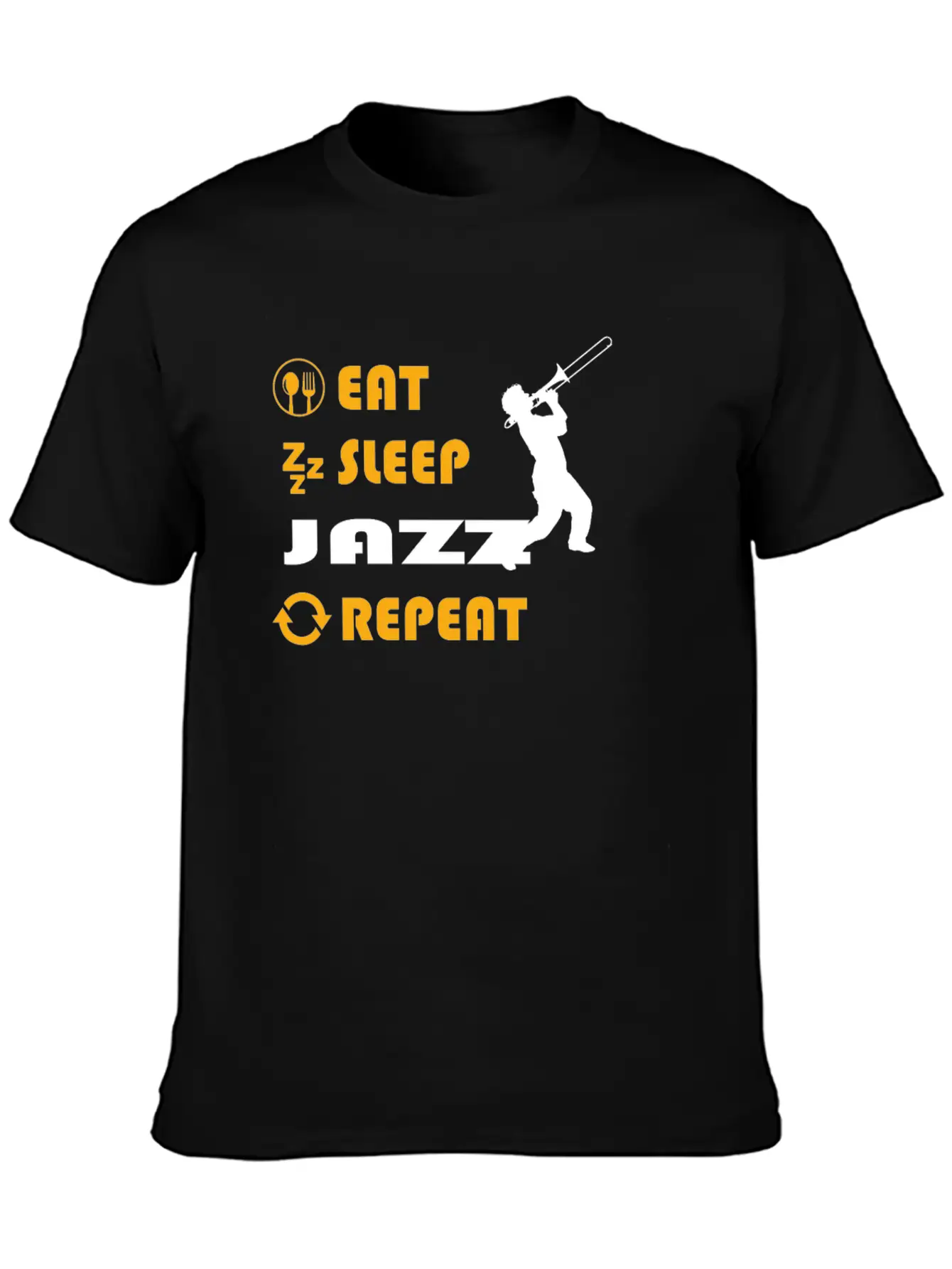 Jazz Graphic Tee Breathable Soft Cotton T-Shirt – Timeless Casual Look