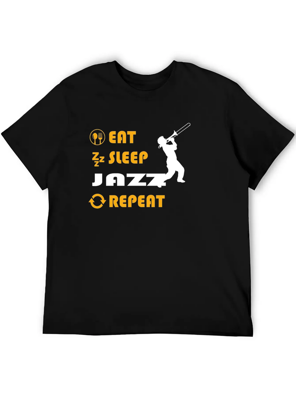 Jazz Graphic Tee Breathable Soft Cotton T-Shirt – Timeless Casual Look