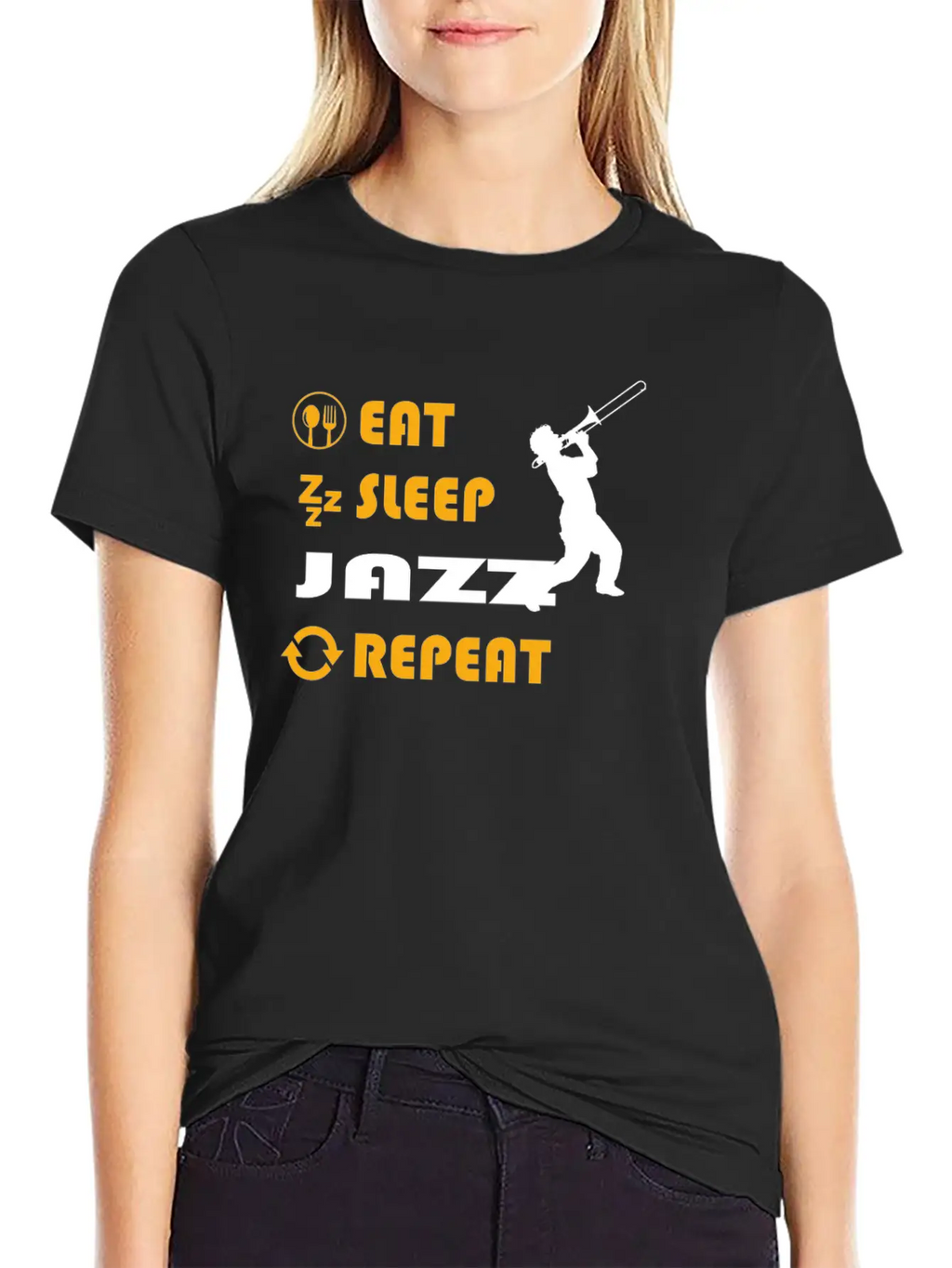 Jazz Graphic Tee Breathable Soft Cotton T-Shirt – Timeless Casual Look