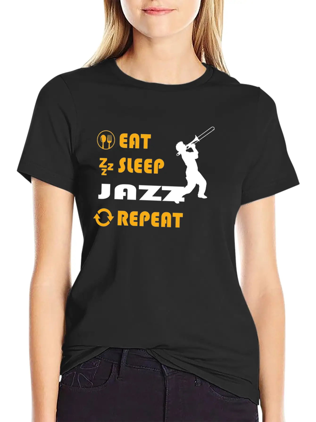 Jazz Graphic Tee Breathable Soft Cotton T-Shirt – Timeless Casual Look