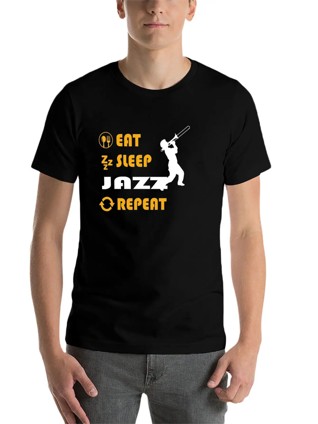 Jazz Graphic Tee Breathable Soft Cotton T-Shirt – Timeless Casual Look
