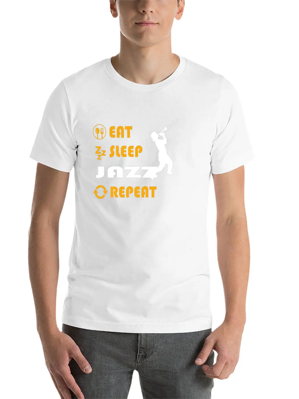 Jazz Graphic Tee Breathable Soft Cotton T-Shirt – Timeless Casual Look