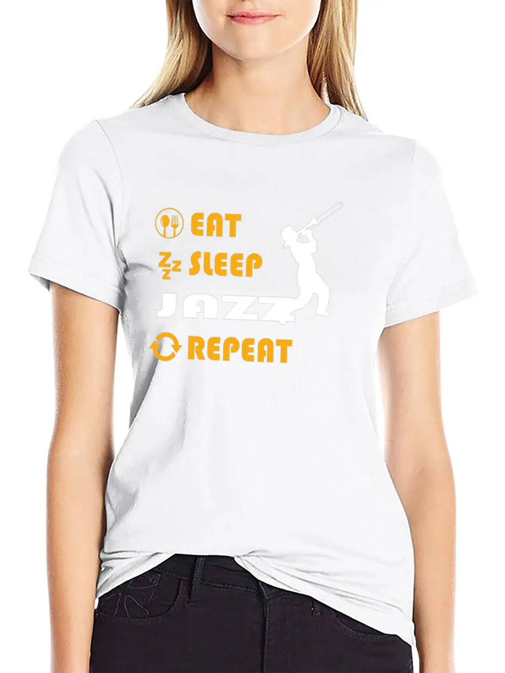 Jazz Graphic Tee Breathable Soft Cotton T-Shirt – Timeless Casual Look