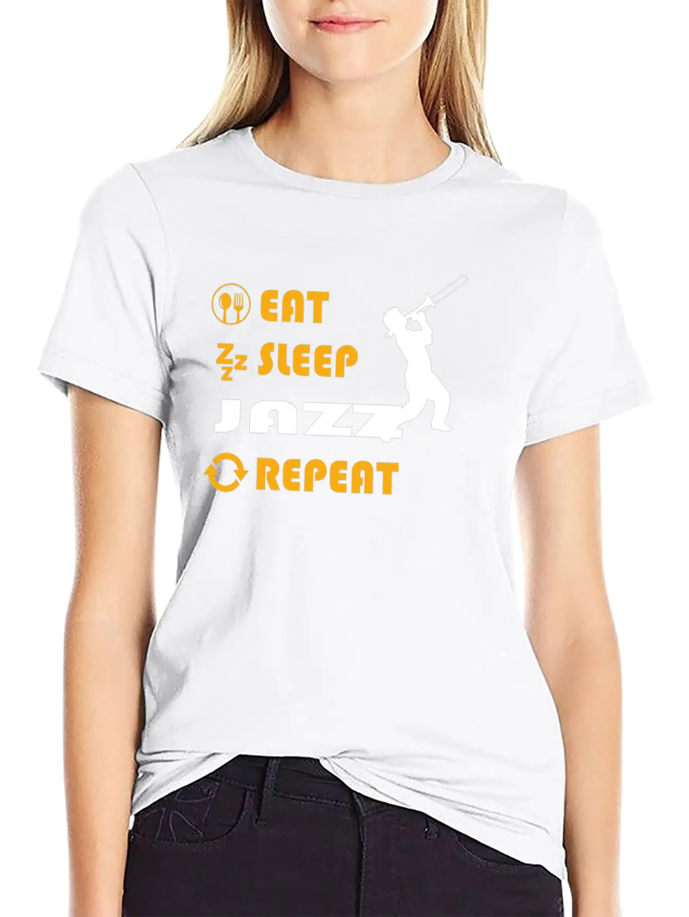 Jazz Graphic Tee Breathable Soft Cotton T-Shirt – Timeless Casual Look
