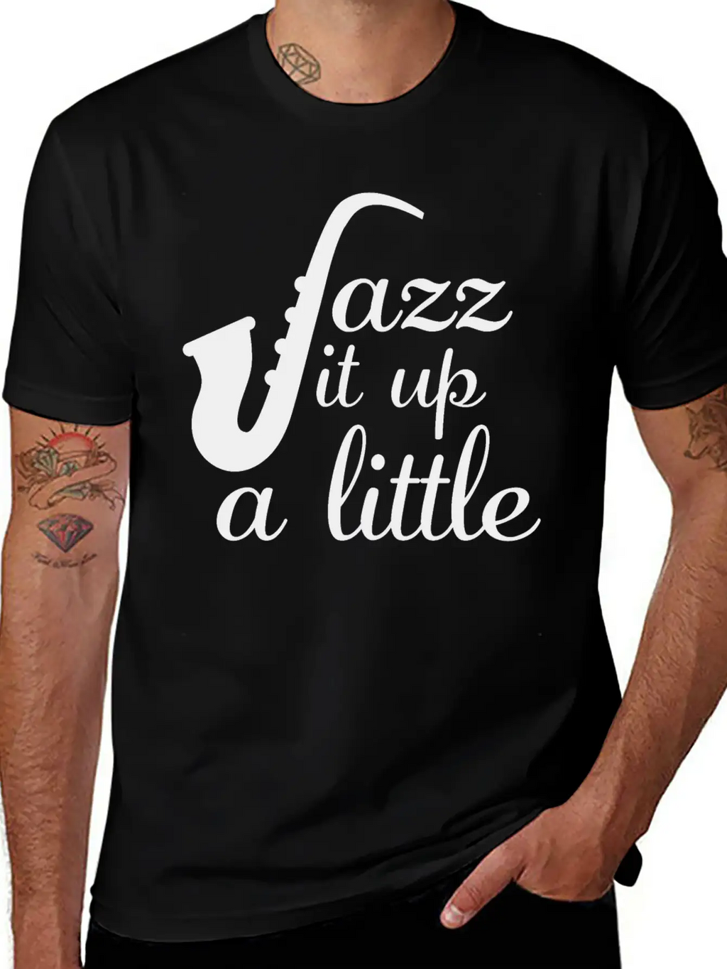 Jazz - Jazz It Up A Little Basic Graphic T-Shirt – Daily Comfort In Soft Cotton