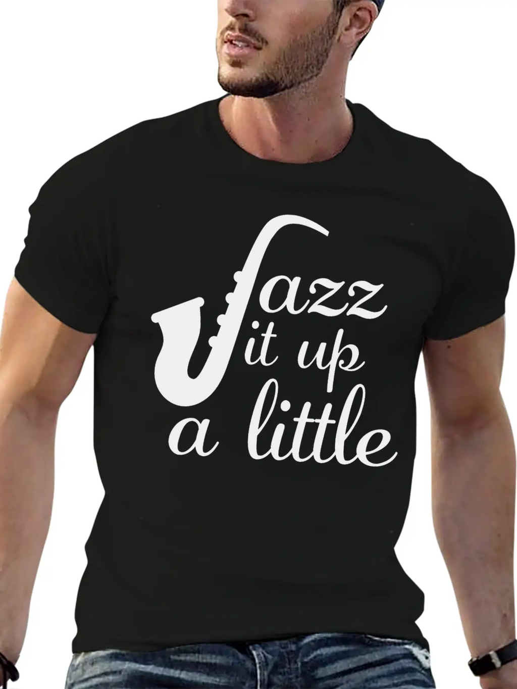 Jazz - Jazz It Up A Little Basic Graphic T-Shirt – Daily Comfort In Soft Cotton