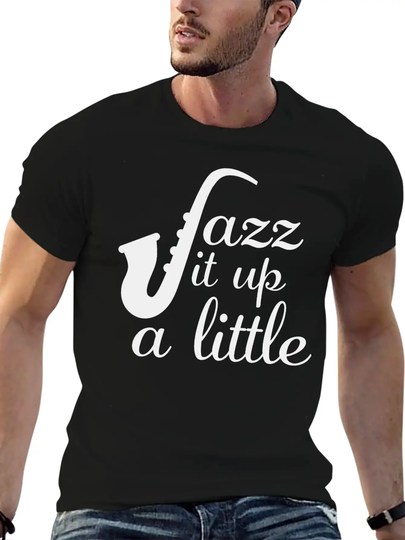Jazz - Jazz It Up A Little Basic Graphic T-Shirt – Daily Comfort In Soft Cotton