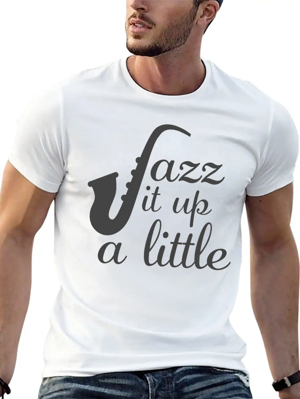 Jazz - Jazz It Up A Little Basic Graphic T-Shirt – Daily Comfort In Soft Cotton