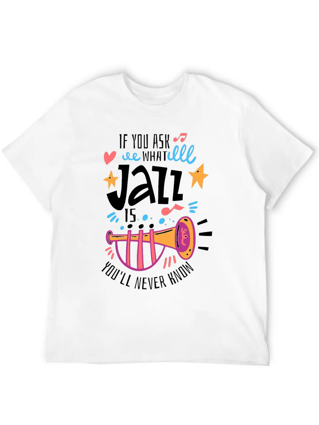 Jazz Music - Jazz Musician Breathable Graphic T-Shirt – Perfect For Casual Days