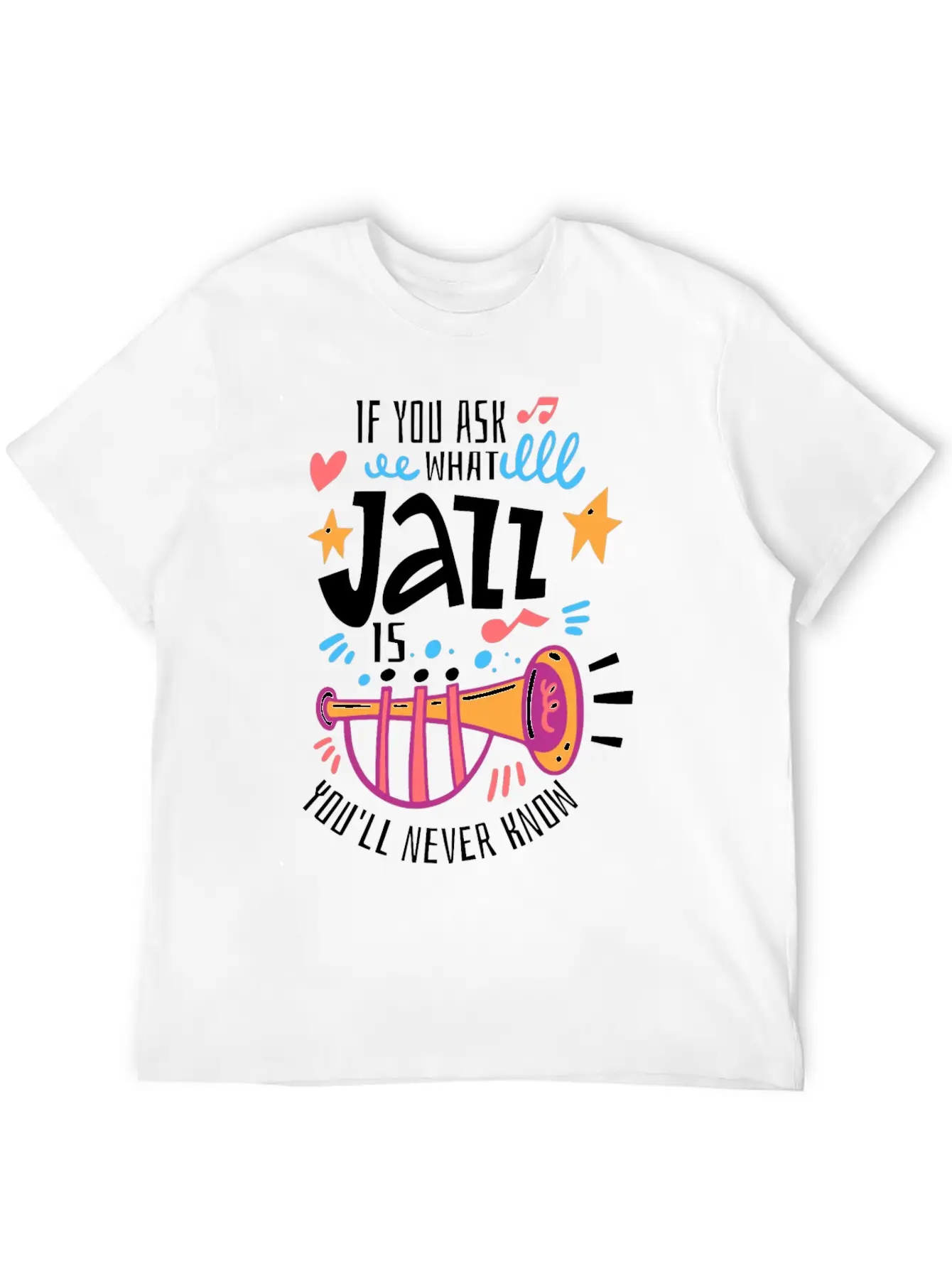 Jazz Music - Jazz Musician Breathable Graphic T-Shirt – Perfect For Casual Days