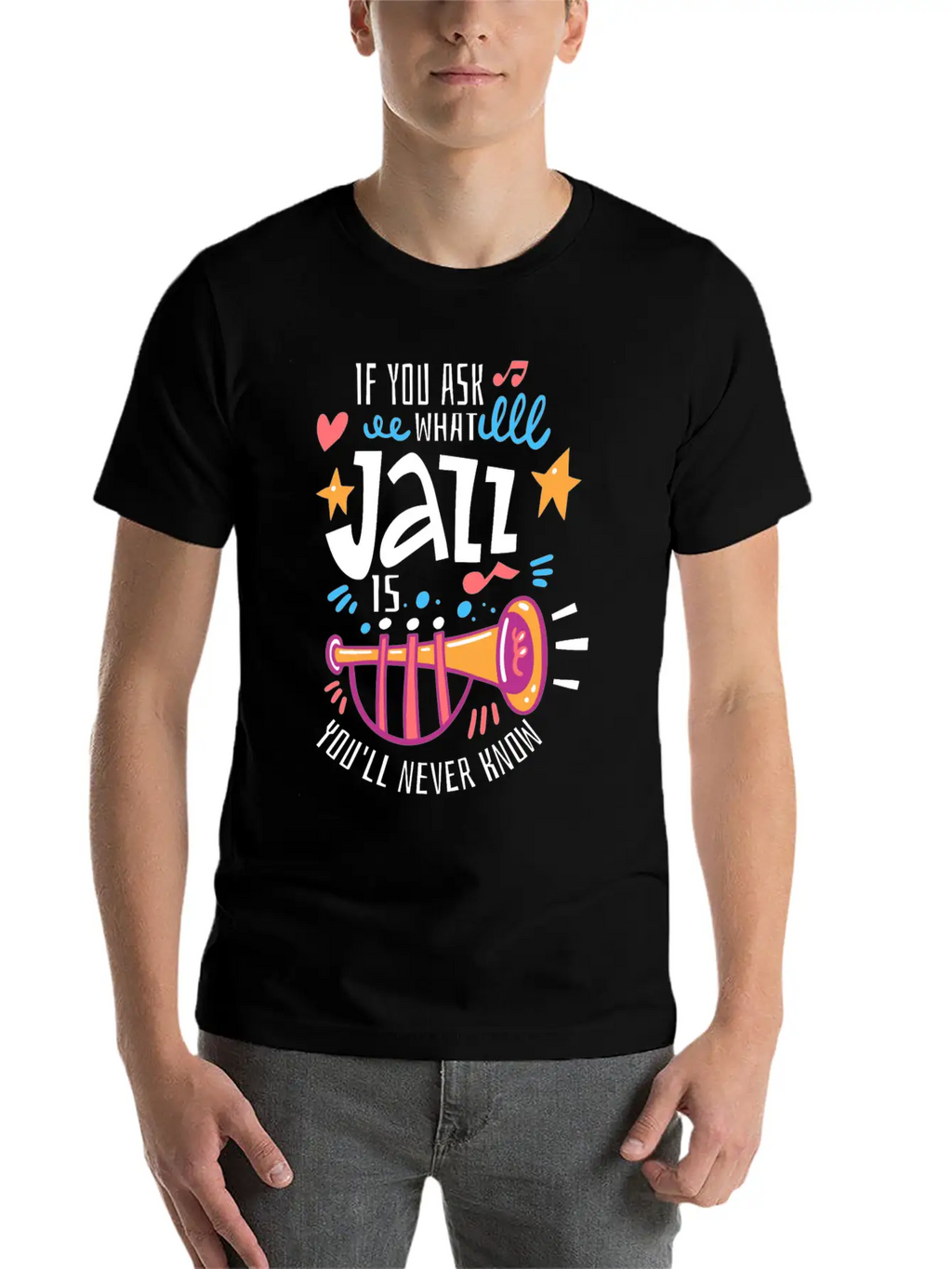 Jazz Music - Jazz Musician Breathable Graphic T-Shirt – Perfect For Casual Days