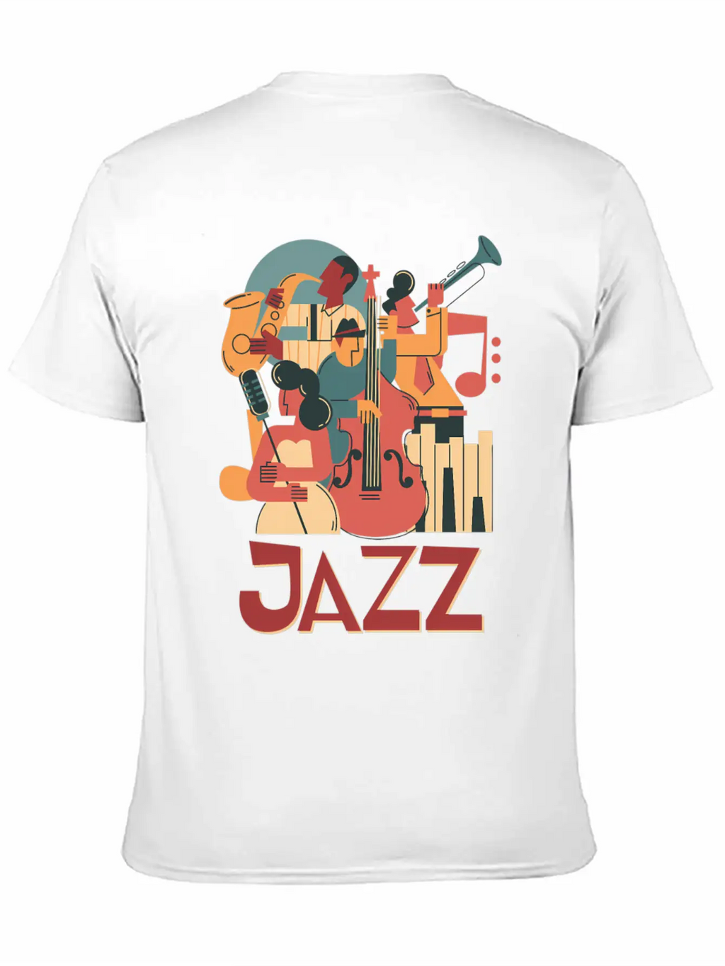 Jazz Musicians Orchestra Playing On Stage Smooth J Relaxed Everyday Tee – Lightweight And Durable Cotton