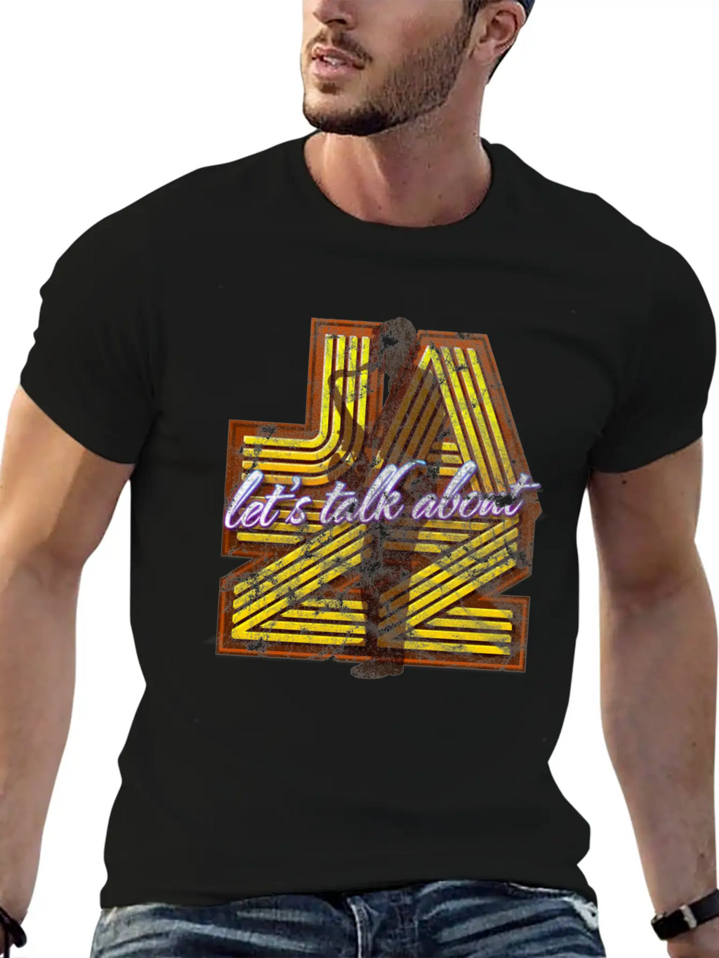 Jazz Retro Vintage Gift Basic Graphic T-Shirt – Daily Comfort In Soft Cotton