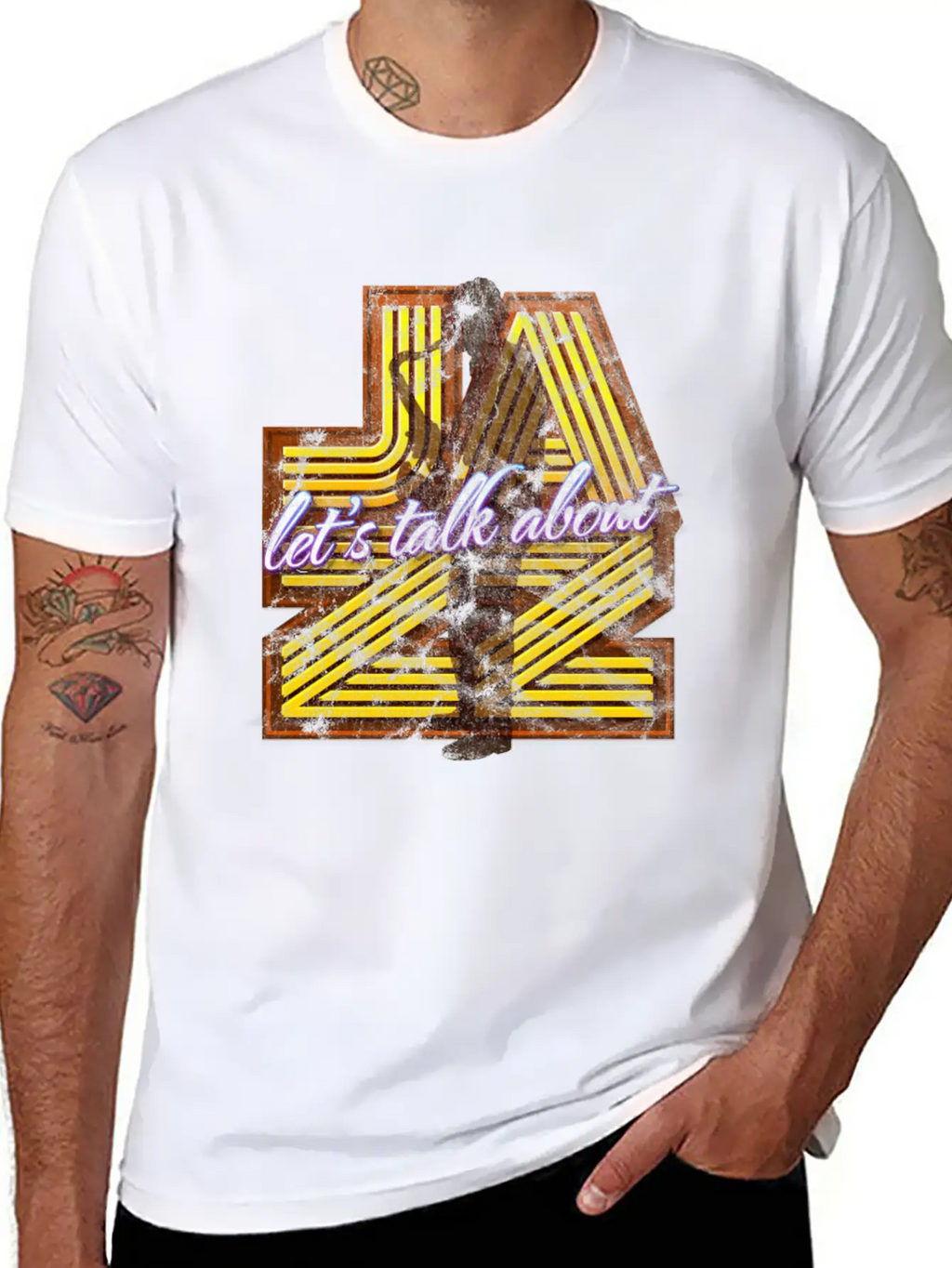 Jazz Retro Vintage Gift Basic Graphic T-Shirt – Daily Comfort In Soft Cotton