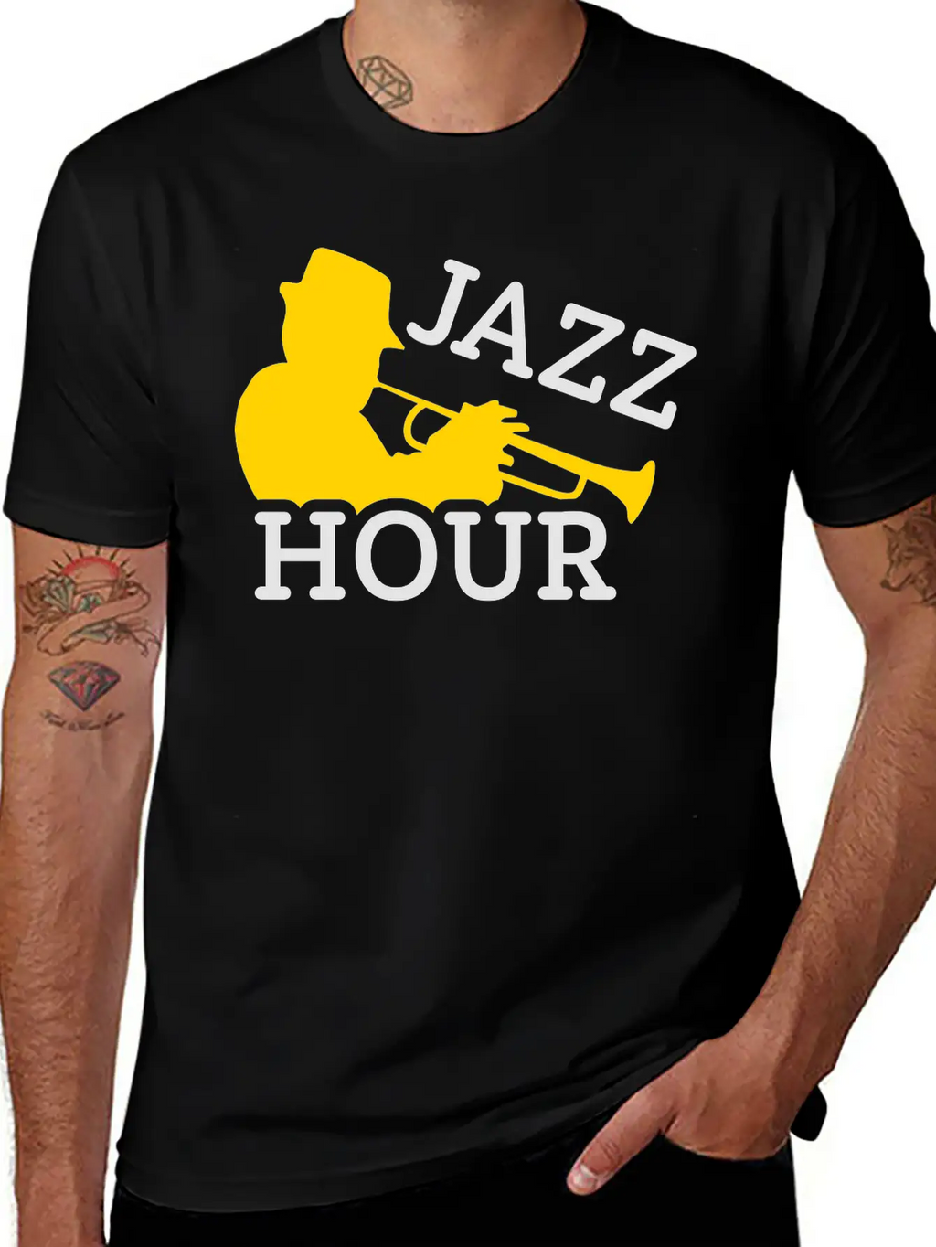 Jazz Trumpet Player Unisex Casual T-Shirt – Clean Design For Daily Comfort