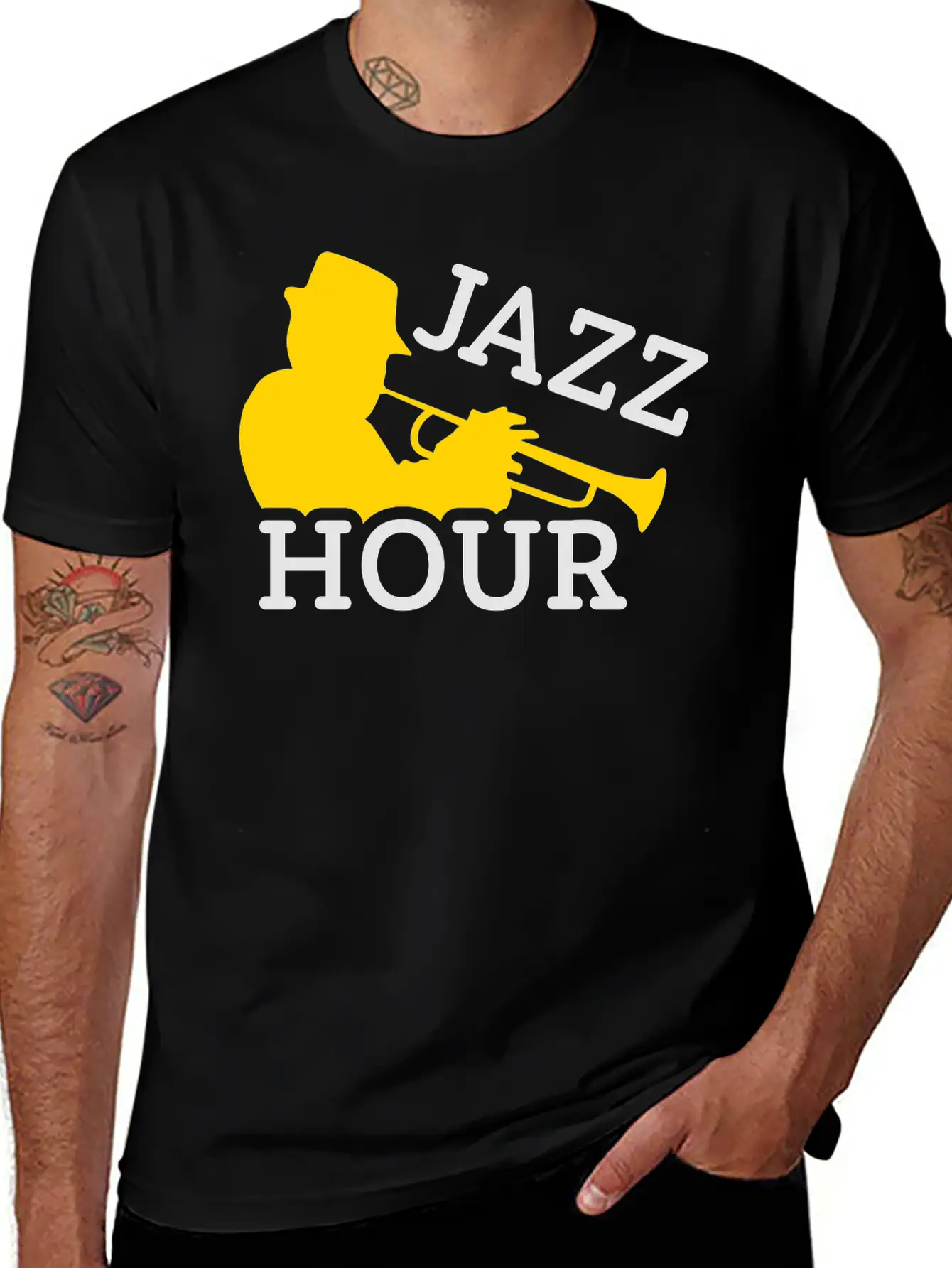Jazz Trumpet Player Unisex Casual T-Shirt – Clean Design For Daily Comfort