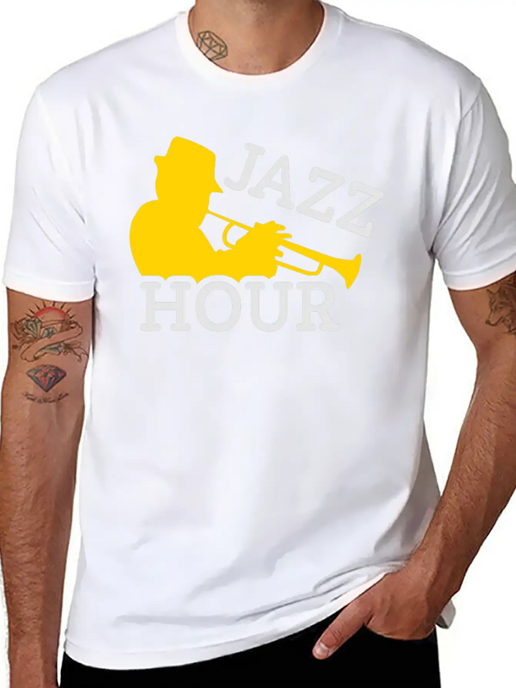 Jazz Trumpet Player Unisex Casual T-Shirt – Clean Design For Daily Comfort