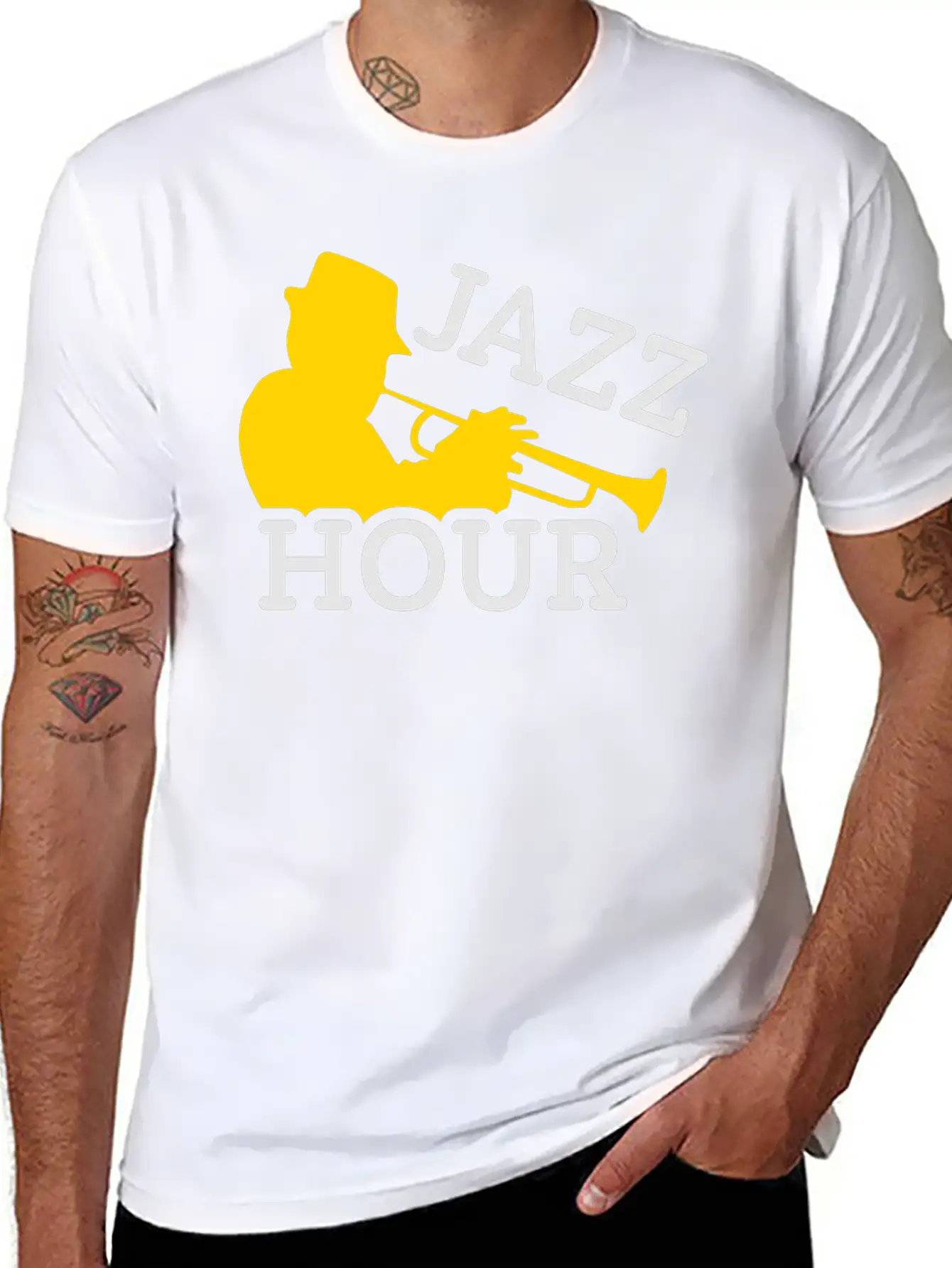Jazz Trumpet Player Unisex Casual T-Shirt – Clean Design For Daily Comfort