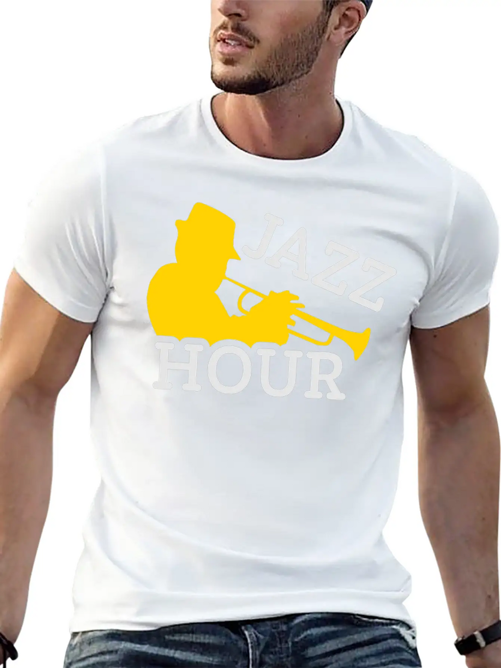 Jazz Trumpet Player Unisex Casual T-Shirt – Clean Design For Daily Comfort