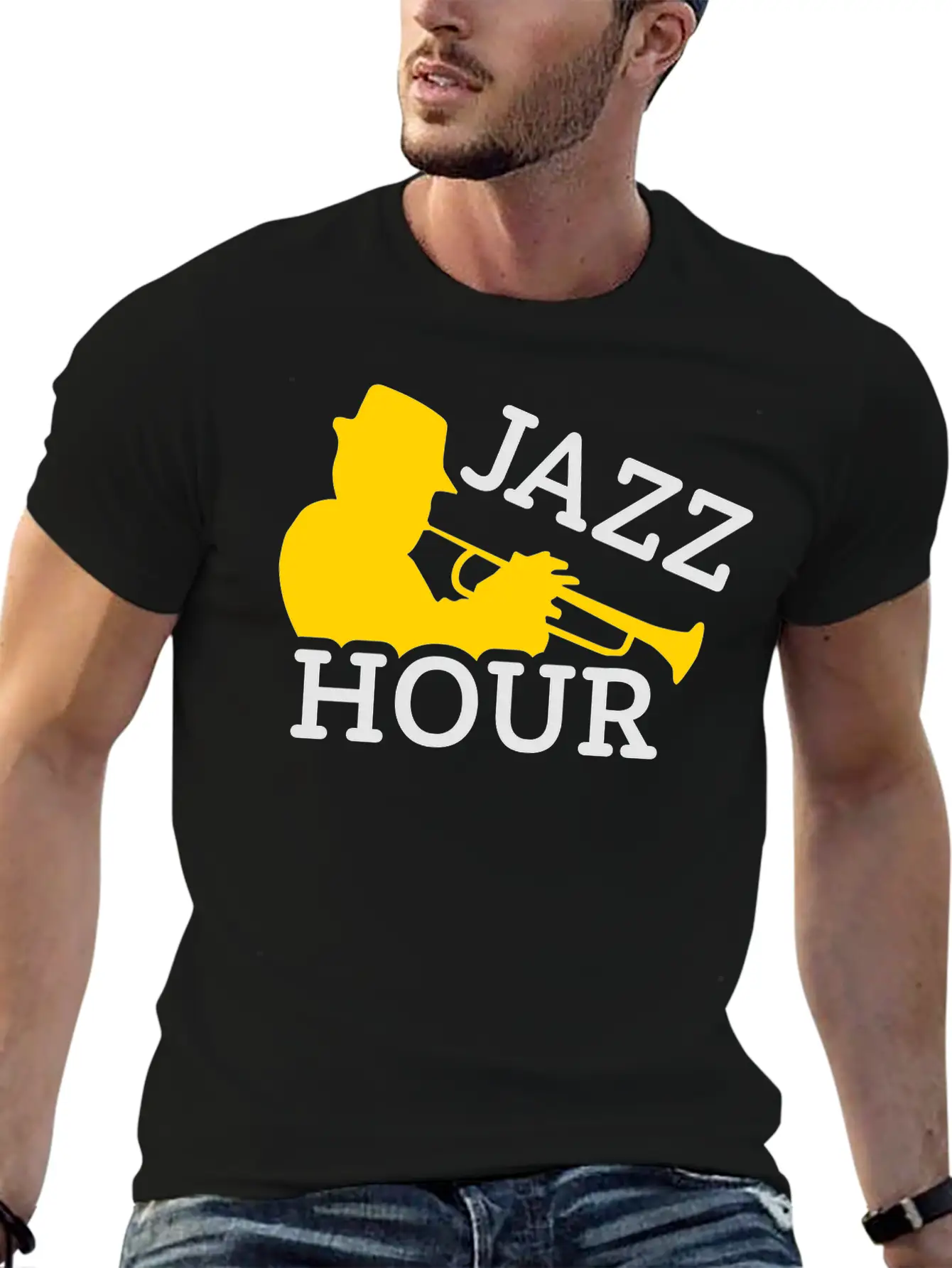 Jazz Trumpet Player Unisex Casual T-Shirt – Clean Design For Daily Comfort