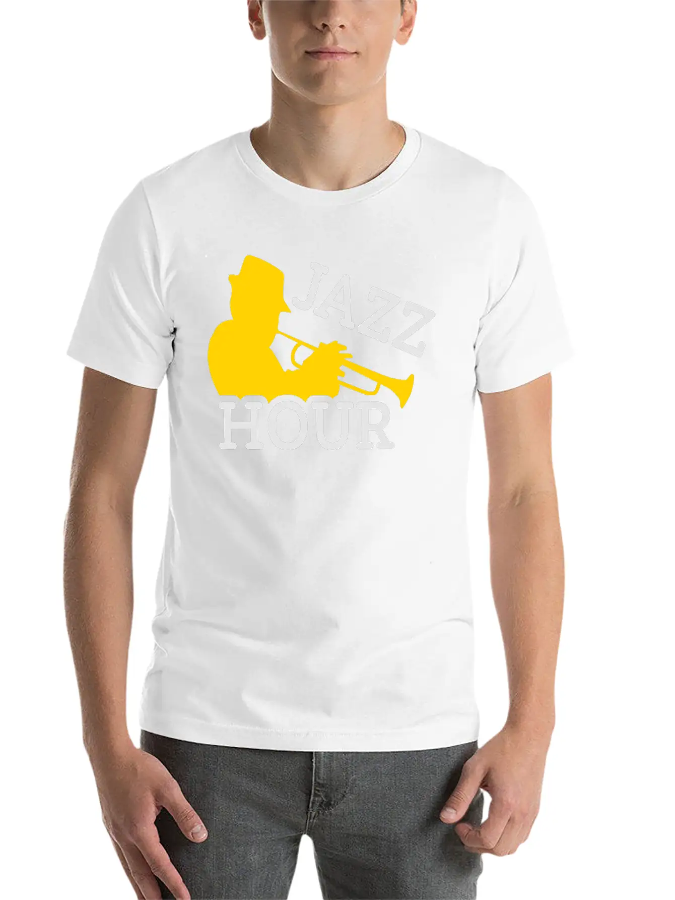 Jazz Trumpet Player Unisex Casual T-Shirt – Clean Design For Daily Comfort